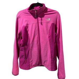 The North Face Womens Apex Bionic Softshell Jacket Pink Full Zip Size Medium
